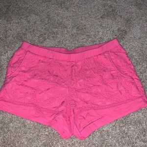 Pink lace Lilly Pulitzer shorts.